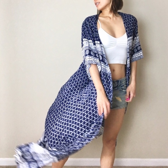 Ava long bohemian luxe long duster - Picture 2 of 4